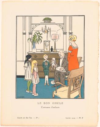 The Good-hearted Uncle (Children's Clothing), from "The Gazette Du Bon Ton"