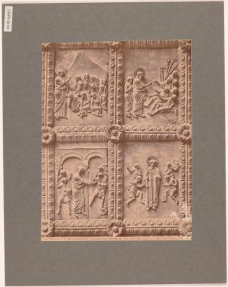 Benevento, Campania, Cattedrale, Un Dettaglio Delle Imposte in Bronzo Della Porta Maggiore