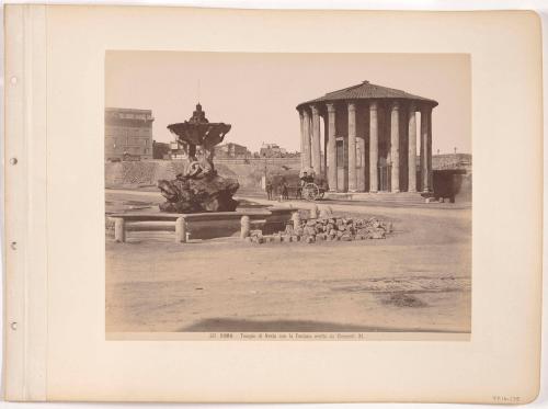 Roma: Tempio Di Vesta Con La Fontana Eretta Da Clemento XI