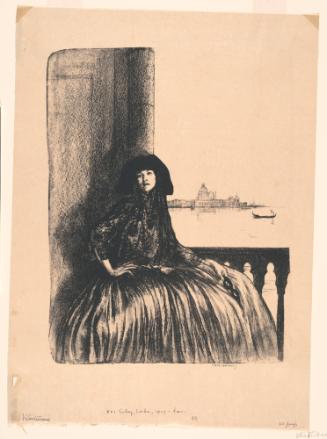 Seated Woman, Venice in Background