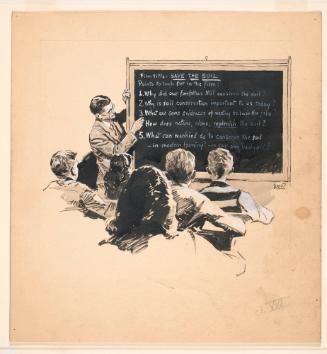 Teacher and Students Before Blackboard