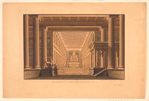 Set Design for the Opera Olimpia, Act I