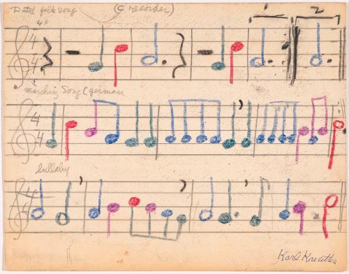 Dutch Folk Song (C Recorder), Marching Song (German), and Lullaby