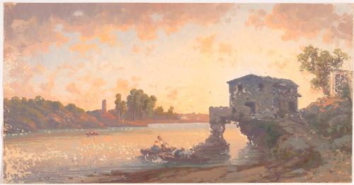 Untitled (Picturesque Landscape - Sunset?)