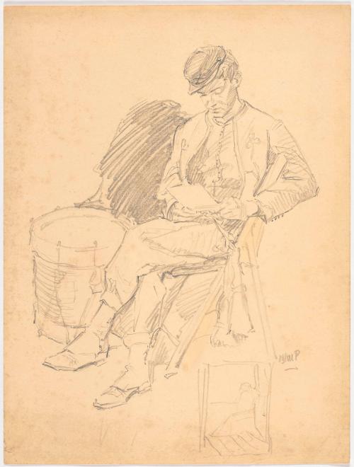 Drummer Seated, Reading