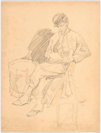 Drummer Seated, Reading