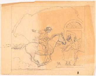 Study for Horse and Rider, Alerting Man and Woman with Muskets