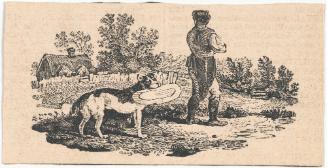 Single Illustration, Man and Dog of Grimalda