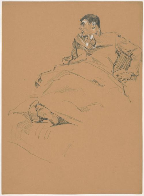 Reclining Man with Blanket