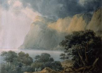 Coastal Landscape with High Cliffs above a Bay