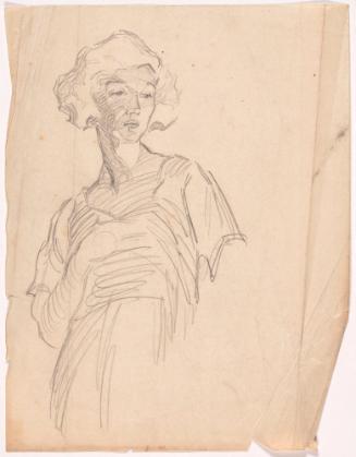 Woman with Hand on Chest