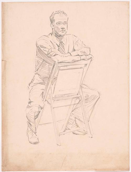 Man Seated Backwards