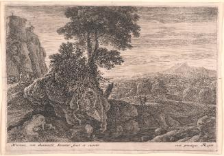 Landscape with Travelers and a Fortress on a Rock, from Twelve Landscapes