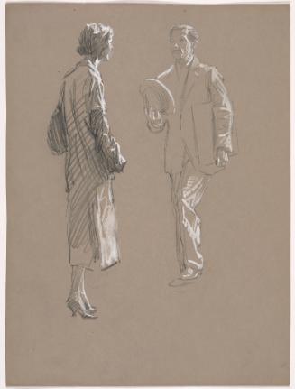 Man with Hat Approaching Woman