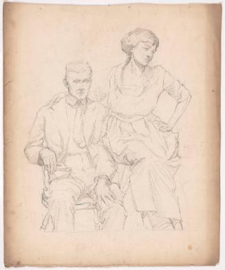Seated Man with Women