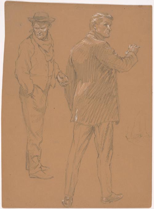 Man Turning and Gesturing