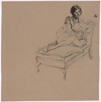 Woman Reclining on Couch