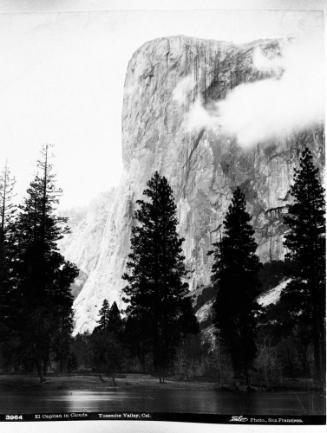 El Capitan in Clouds, Yosemite Valley, California