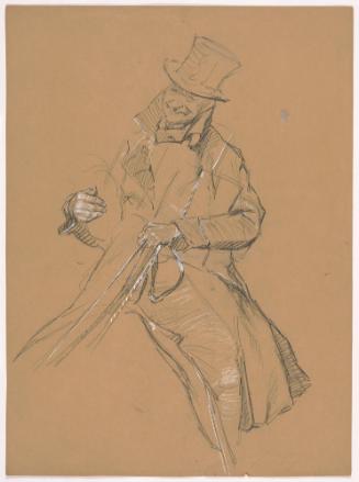 Man in Top Hat Carrying Objects