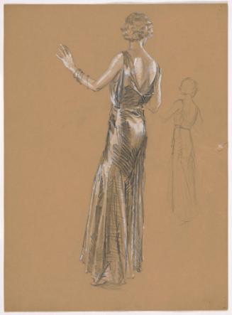 Studies of Woman in Sleeveless Gown