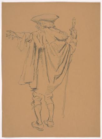 Man in 3-corner Hat and Cape