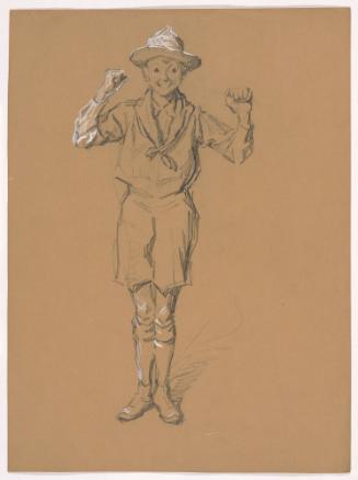 Boy in Shorts and Hat