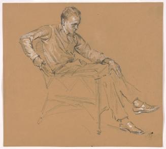 Man with Hand on Knee