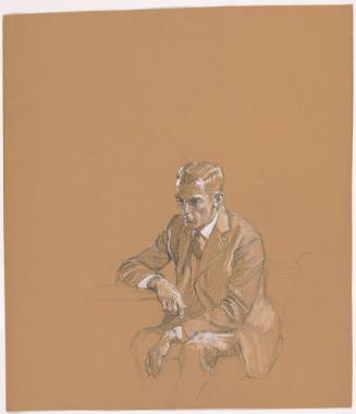 Seated Man with Arm on Table