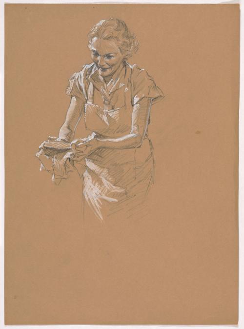 Woman Holding Dish