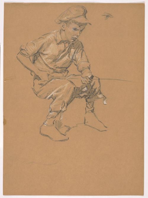 Boy with Fishing Pole