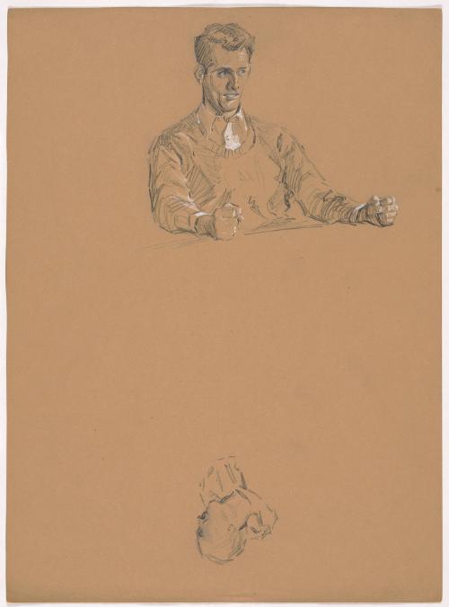 Seated Man with Clenched Hands