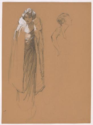 Woman in Gown and Cape