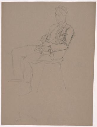 Seated Man with Cane