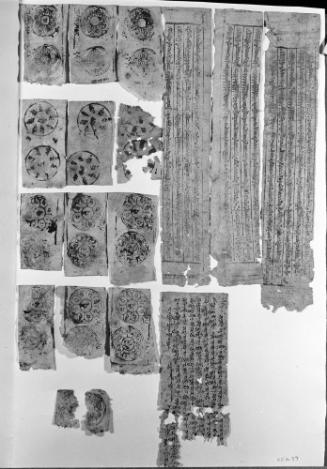 17 Printed Fragments Apparently Once Kept in a Statue of Buddha