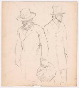 Two Men in Overcoats and Hats