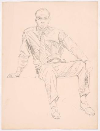 Man with Hand on Knee