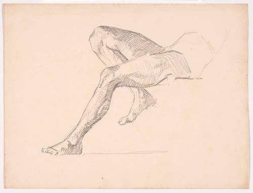 Study of Legs of Seated Man