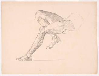 Study of Legs of Seated Man