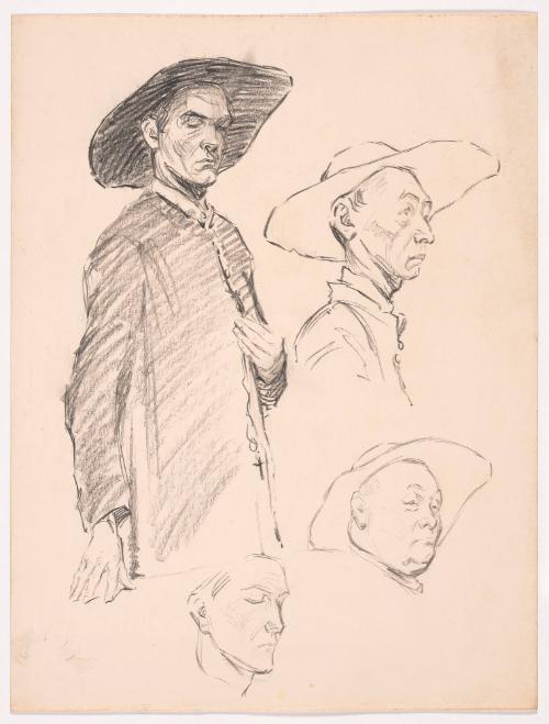 Studies of Men in Wide-brimmed Hats