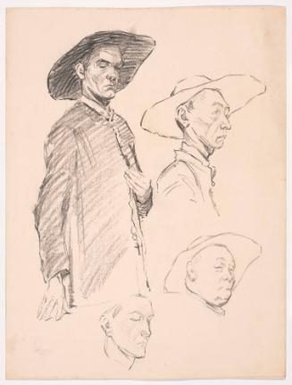 Studies of Men in Wide-brimmed Hats
