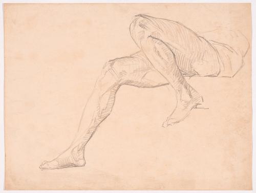 Study of Legs of Seated Man