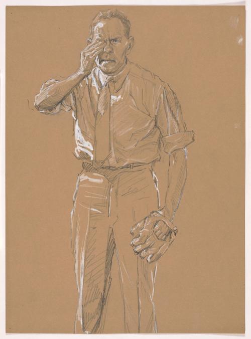 Man with Baseball Glove