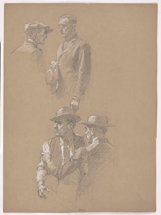 Two Studies of Pairs on Men in Hats