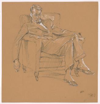 Man with Cigarette Seated in Armchair
