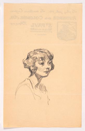 Bust of Young Woman, Facing Front Right
