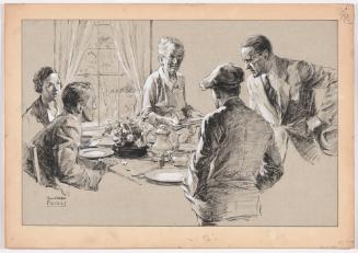 Illustration for "Company for Breakfast" by Hugh MacNair Kahler