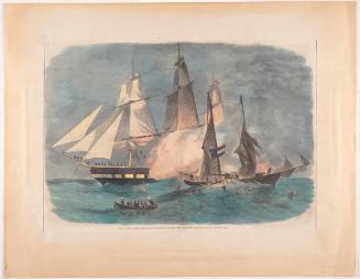 U. S. Frigate "st. Lawrence" Sinking Privateer "petrel"