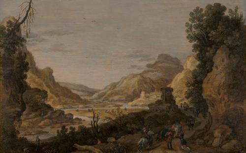 Mountainous Landscape with Travellers