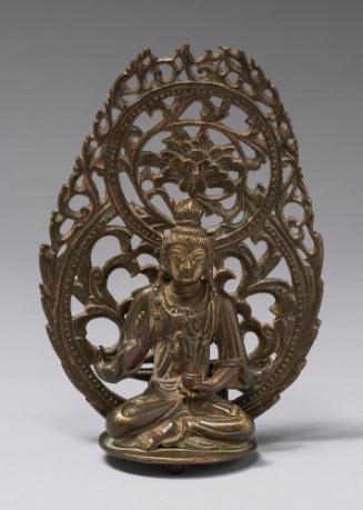 Seated Bodhisattva with Peony Scrolled Mandorla
