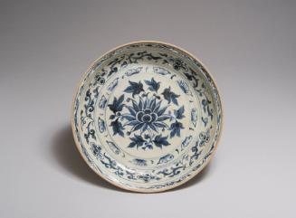 Dish with Stylized Lotus Center